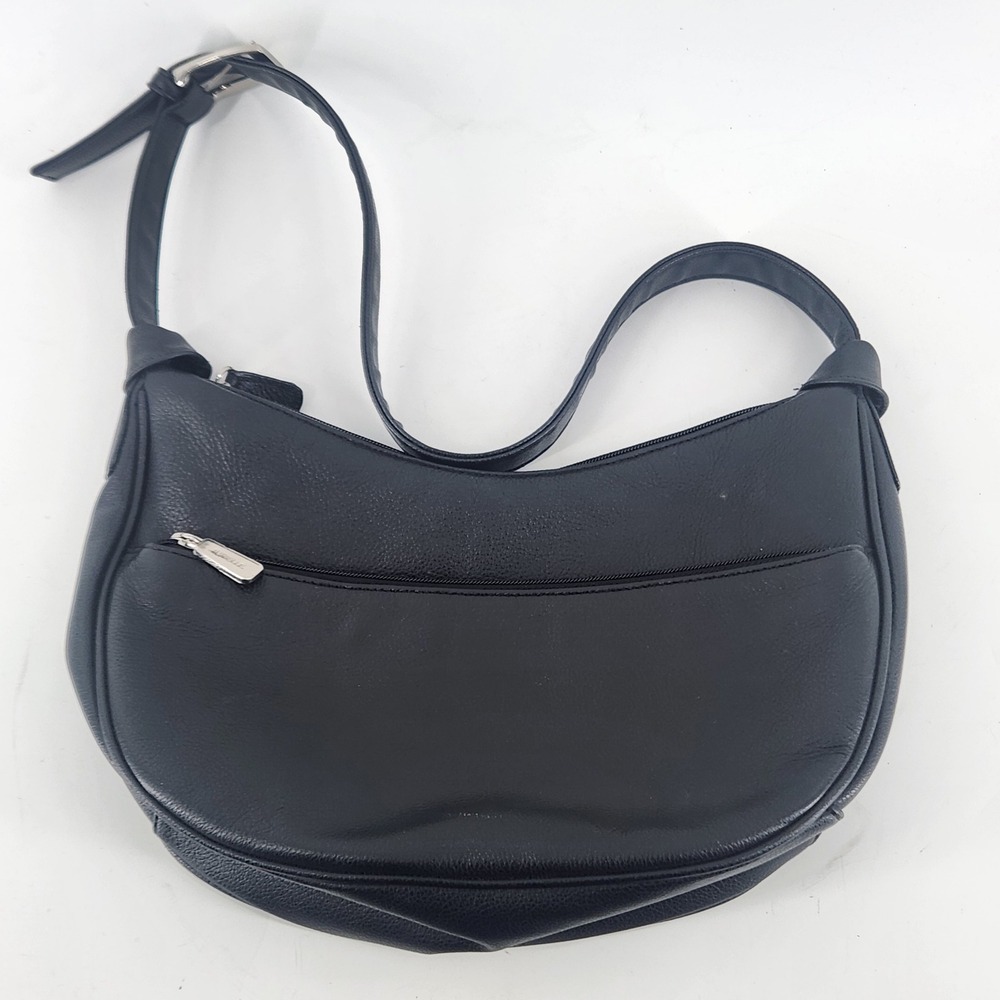 Aurielle Black Leather Shoulder Bag